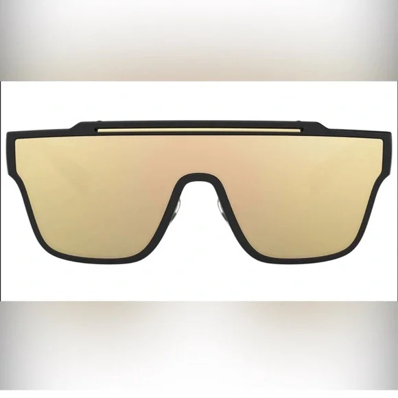 Dolce & Gabbana Black and Gold Oversized Sunglasses - Picture 2 of 9